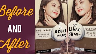 LIESE HAIR DYE BUBBLE SHAMPOO in AIRY BROWN…BEFORE AND AFTER [upl. by Nagam]