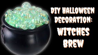 Easy DIY Halloween Decor  Witches Brew Decoration Craft  Bubbling Cauldron With Clear Ornaments [upl. by Llenol]