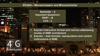 Microprocessor and Microcontroller Important questions  EE3304 Semester 4 Exam Important questions [upl. by Darken]