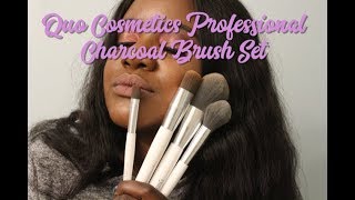 Quo Professional Charcoal Brush Set Live Review First Impressions [upl. by Ahseuqram]