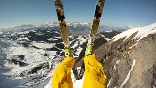 GoPro HD Avalanche Cliff Jump with Matthias Giraud [upl. by Balbinder]