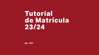 Tutorial de Matrícula 20232024 [upl. by Gnat]