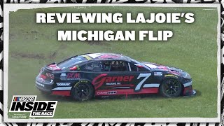 What caused Corey LaJoies car to flip at Michigan NASCAR Inside the Race [upl. by Nivad]