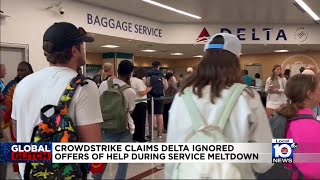 Crowdstrike fires back at Delta after worldwide tech outage [upl. by Aramoix83]