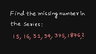 Find the missing number in the series 151631943751876 [upl. by Maible659]