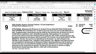 Whitmore Stakes Analysis and Picks 2024  Oaklawn Park [upl. by Pimbley89]