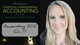 Accounting 202 Chapter 17 [upl. by Mook]