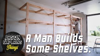 Garage Storage Shelves  EASY BUILD [upl. by Gasser]