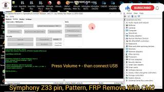 Symphony Z33 pin Pattern FRP Remove With CM2 Dongle [upl. by Lletnom]