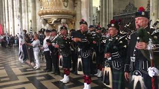 Amazing Grace United Pipers for Peace Amiens Cathedral [upl. by Sokul]