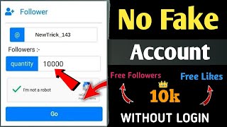 WITHOUT LOGIN get 10k Free instagram followers  instagram followers increase in 2024  New Trick [upl. by Elbys]