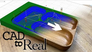 3D CAD to real  3D Rundungen mit dem Radiusfräser schlichten  Fusion 360 Tutorial [upl. by Ygief]