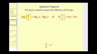 The Properties of Logarithms [upl. by Arita]