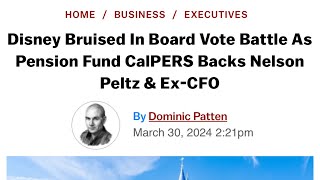 IGERS LOSES CA PENSION SYSTEM VOTES disney bobiger nelsonpeltz [upl. by Ellienad869]