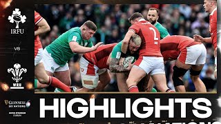 HIGHLIGHTS  ☘️ IRELAND V WALES 🏴󠁧󠁢󠁷󠁬󠁳󠁿  2024 GUINNESS MENS SIX NATIONS RUGBY [upl. by Nary720]