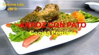 ARROZ CON PATO  RECETAS  COCINA PERUANA [upl. by Rowley]