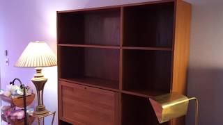 Domino Mobler MidCentury Modern Danish Teak Wall Cabinet Denmark Furniture [upl. by Jordans]