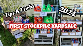 FIRST STOCKPILE YARD SALE OF 2024  Tips for successful yard sales and how much I made [upl. by Haodnanehs]