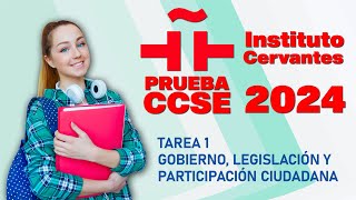 Prueba CCSE 2024 📗 Tarea 1️⃣ NACIONALIDAD ESPAÑOLA 🇪🇸 [upl. by Hallett]