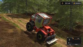 FS 17 Forestry Old Slovenia map Slipping wheels [upl. by Danuloff]