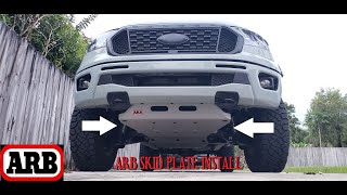 ARB Skid Plate Install 2019 Ford Ranger [upl. by Egiedan]