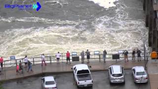 Bagnell Dam Flood Gates Open Lake of the Ozarks July 1st Flood 2015 [upl. by Nawyt229]