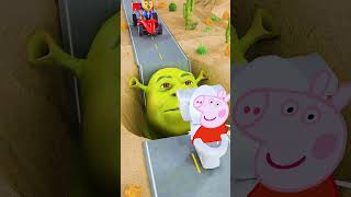 🎃 Jumping Over Giant Pit with Shrek Under Road [upl. by Ees]