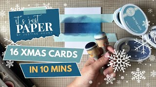 16 Christmas Cards in Less than 10 Minutes  Quick Handmade Christmas Card Inspiration [upl. by Annaihs285]