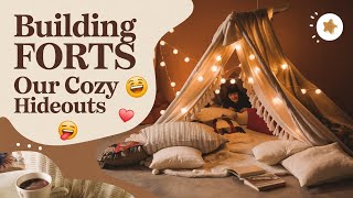 Building Forts Our Cozy Hideouts 🏰🛏️BuildingForts SecretHideouts CozyCorners [upl. by Aicineohp]