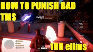 Star Wars Battlefront 2  How I would punish bad teammates Maul and Palp carry 100 elims [upl. by Llewsor]