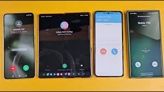 ONE XIAOMI VS 3 SAMSUNG INCOMING CALL SKYPHONE WHATSAPP XIAOMI 14T SAMSUNG S24 ULTRA Z FOLDamp FLIP [upl. by Hittel230]