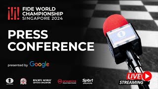 Press Conference  Ding Liren vs Gukesh D  FIDE World Championship 2024 [upl. by Sidwohl]