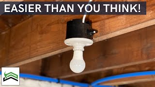 How To Add A New Light To An Existing Circuit  Basement Attic Or Crawlspace [upl. by Llennor]