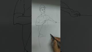 How to draw a sketch of working people Art 27 on a paper with a fountain pen [upl. by Eelarbed69]