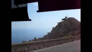 ITALY SICILY  Bus from Castelmola to Taormina [upl. by Aisac]