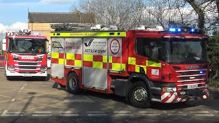 RARE RESCUE SUPPORT UNIT  RESCUE PUMP TURNOUT  Hertfordshire Fire and Rescue Service [upl. by Helen]