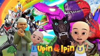 Upin Ipin Takut Ada Tirex Dinosaurus Hitam Kuat Petir dan Ultraman Robot Melawan Tirex Kompilasi 18 [upl. by Almeria]