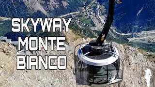 Skyway Monte Bianco  Skyway ride from Punte Helbronner to Pavillion 4K  Italian Alps [upl. by Redfield]