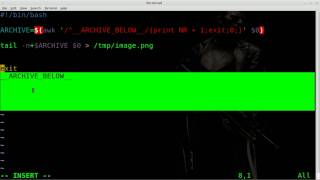 Embeding Images into Shell Scripts  Linux  BASH [upl. by Akoek287]