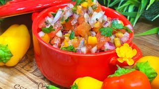 HOW TO MAKE PICO de GALLO  HOMEMADE MEXICAN SALSA RECIPE [upl. by Aiyekal500]