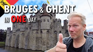 BRUGES and GHENT in ONE Day  Guide to Belgiums Medieval Towns [upl. by Grindlay]