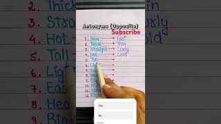 Antonyms  Opposite HarishKumarM5 english fillintheblanks englishlanguage vocabulary [upl. by Nage]