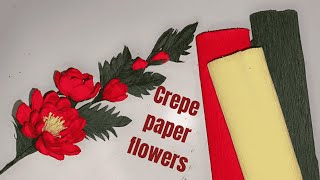 How to make crepe paper flowers a tutorial for beginners [upl. by Tecu]