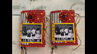 Flip Through of 2 Handmade School Themed Journals  Sold [upl. by Anatole]