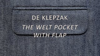 Het naaien van een klepzak  paspelzak met klep  Sewing a welt pocket with flap [upl. by Ahcsatan]