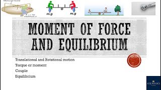 Moment of force and equilibrium ICSE Physics Class 10 [upl. by Hsot]