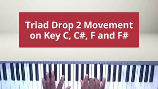 learn this gospel piano movement Drop 2 voicings piano [upl. by Ansell606]