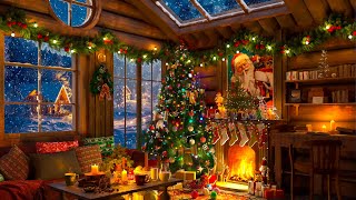 Charming Christmas Jazz Piano Music 🎄 Cozy Christmas Cabin Ambience amp Fireplace Sound to Work Study [upl. by Adaurd]