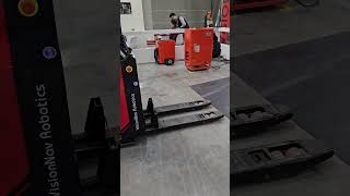 VisionNav at Logimat 2024 showcasing closed pallet forklift AGVAMR logimat2024 [upl. by Arorua]