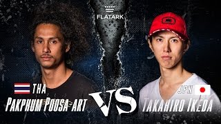 FLAT ARK 2016 quotFirstround matchquot Takahiro Ikeda VS Pakphum Poosaart [upl. by Nolyak]